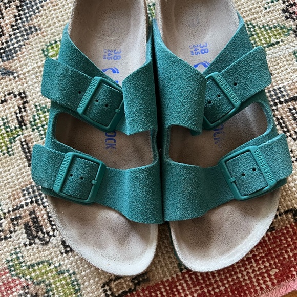 Teal Birkenstock Arizona - Picture 2 of 5